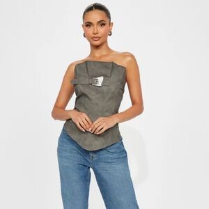 Can’t Stop Faux Leather Corset Top NEW 🏷️